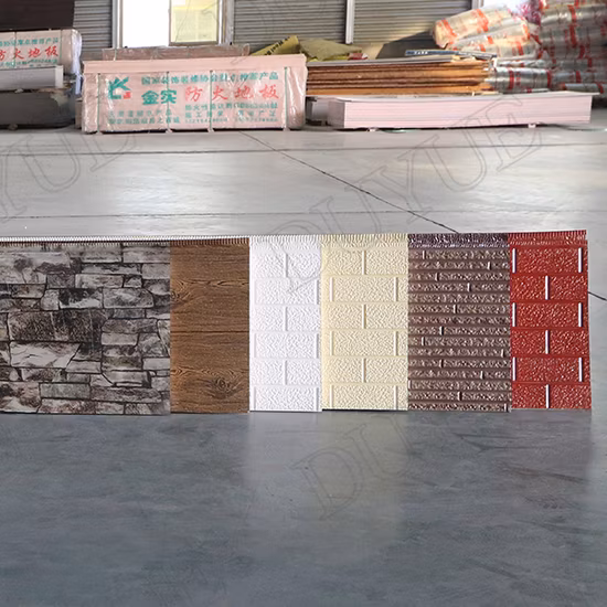 Painel de parede tipo sanduíche de espuma de poliuretano esculpido em metal exterior à prova de choque de 16 mm para fachada lateral