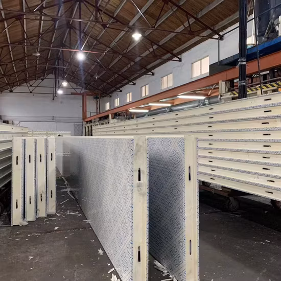 50mm/ 75mm/ 100mm/ 120mm PU/ EPS / Painel sanduíche de lã de rocha para sala fria/casa pré-fabricada